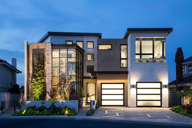 Design ideas for a contemporary house exterior in Boise.