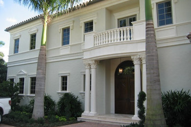 Inspiration for a mediterranean exterior home remodel in Miami