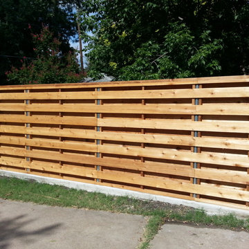 Horizontal Modern Wood Fence