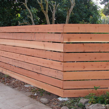 Horizontal Redwood Fence 1