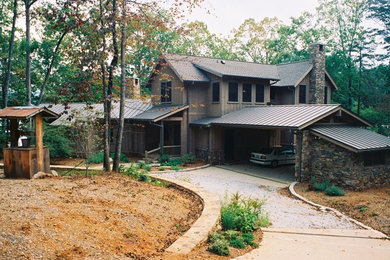 Rustic exterior home idea in Atlanta