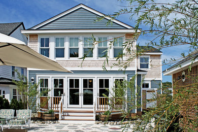 Inspiration for a transitional exterior home remodel in DC Metro