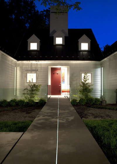 Transitional House Exterior by Anthony Wilder Design/Build, Inc.