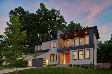 Example of a trendy exterior home design