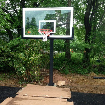 Inground basketball system installation
