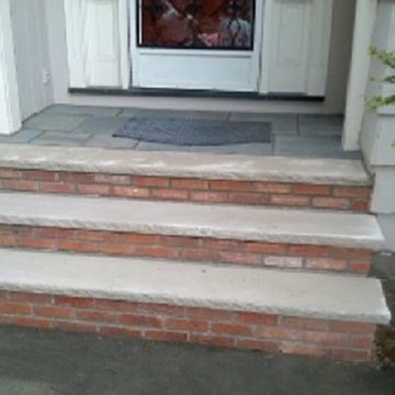 Installation of New Front Landing and Lime Stone Steps