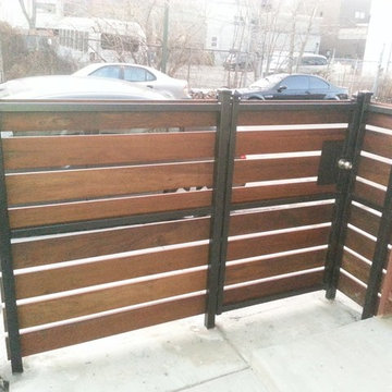 Iron & Wood Fence and Gate