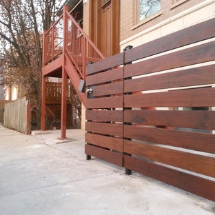 Iron & Wood Fence and Gate