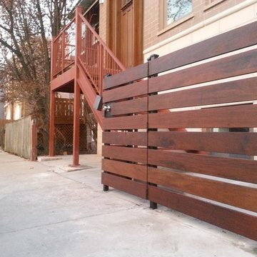 Iron & Wood Fence and Gate