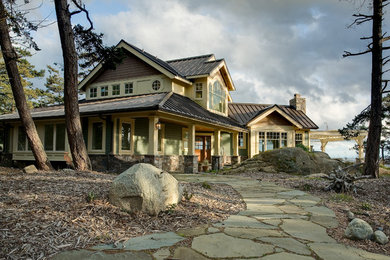 Coastal exterior home idea in Seattle