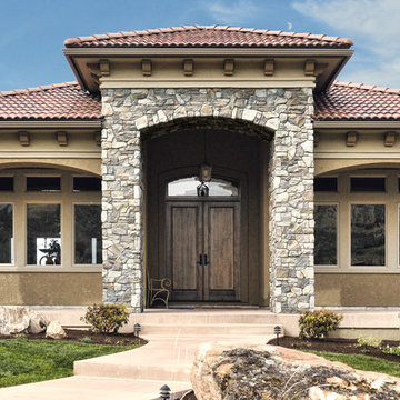 Italian Villa Stone Home Exterior - Coronado Stone Veneer