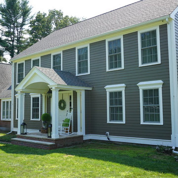James Hardie Siding, Portico and Azek Deck Build in Westford, MA