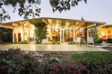 Example of a 1960s exterior home design in Orange County