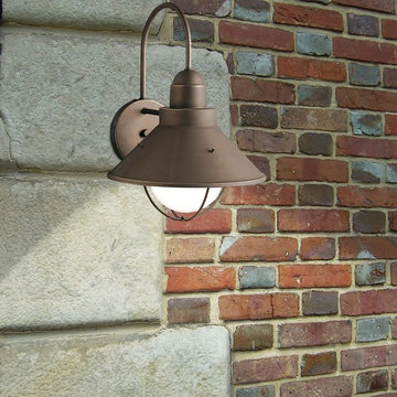 Kichler Seaside Collection Rustic Olde Bronze Coastal Outdoor Wall Sconce