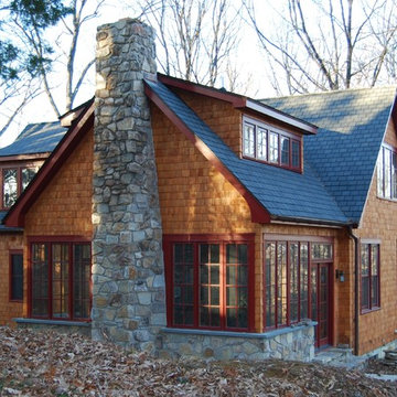 Kirk's Craftsman Style Sunroom Fireplace