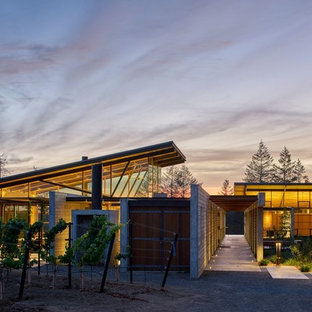 Example of a minimalist exterior home design in Other