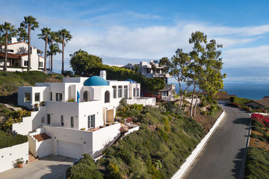Mediterranean exterior home idea in Santa Barbara