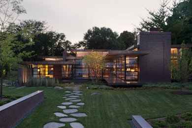 Example of a trendy exterior home design in New York