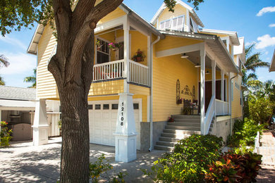Example of a beach style exterior home design in Tampa