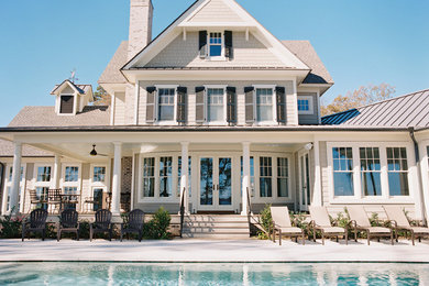 Inspiration for a transitional exterior home remodel in Other