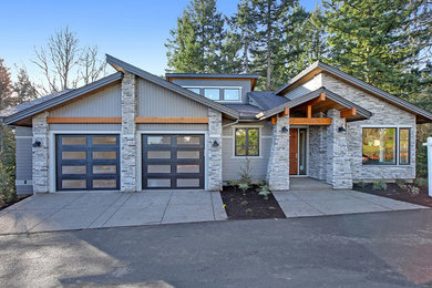 Transitional exterior home idea in Portland
