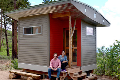 Inspiration for a rustic exterior home remodel in Denver