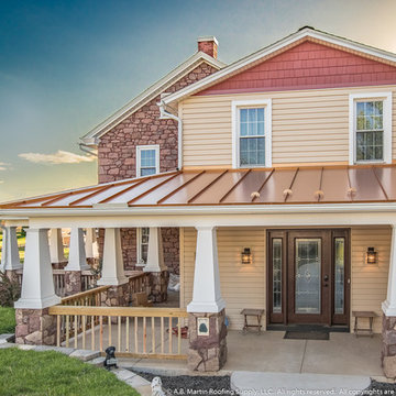 Lancaster County Farmhouse with Standing Seam Porch Roof