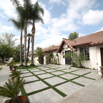 Landscaping Pavers and Palm Trees