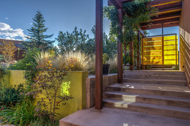 Contemporary exterior home idea in Albuquerque