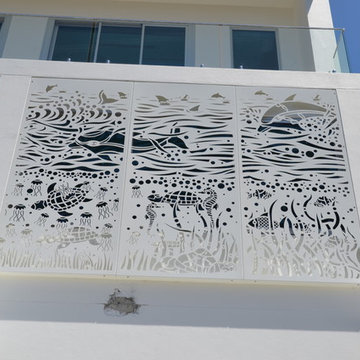 Laser cut beach house balustrade