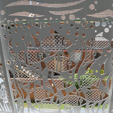 Laser cut beach house balustrade