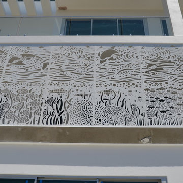 Laser cut beach house balustrade