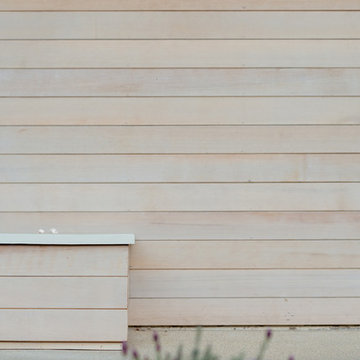 light gray stain at cedar siding