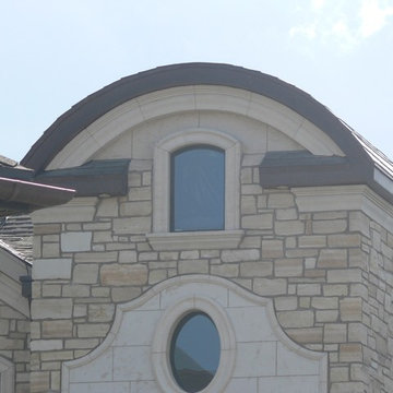 Limestone Cornice Window Surrounds and Pediment