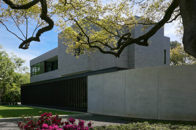 Inspiration for a modern house exterior in Houston.