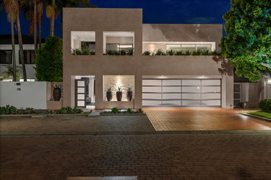 World-inspired house exterior in Orange County.