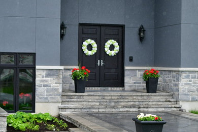 Large minimalist exterior home photo in Ottawa