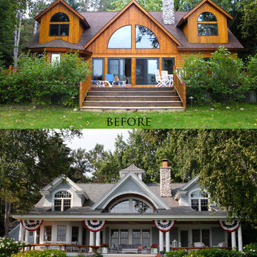 Log Cabin Converted to Shingle Style Cottage