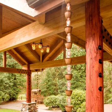 Log Home Covered Entry