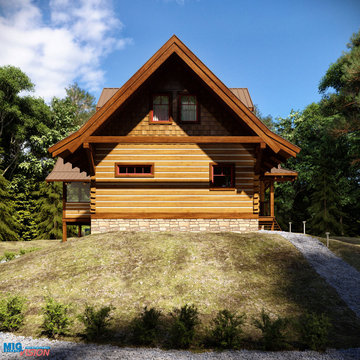 Log Home "Lot-4" Canada, 3D Visualization.