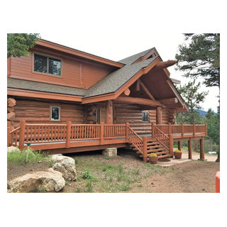 Log Home Restoration - Rustic - Exterior - Denver - by CertaPro ...
