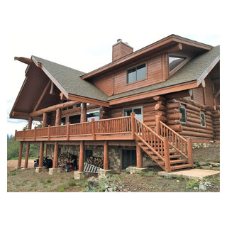 Log Home Restoration - Rustic - Exterior - Denver - by CertaPro ...