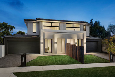 Photo of a contemporary house exterior in Melbourne.