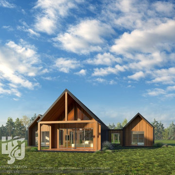 Look This Small Wood Bungalow Design Rendering In Usa |