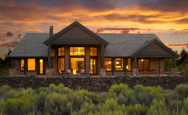 American Traditional Exterior by Mark Stewart Home Design