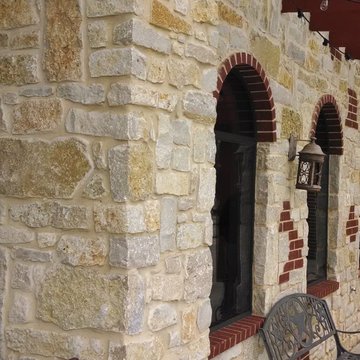 Madison Real Thin Stone Veneer Mediterranean Style Home Exterior