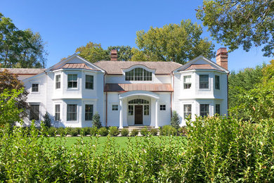 Example of a trendy exterior home design in New York