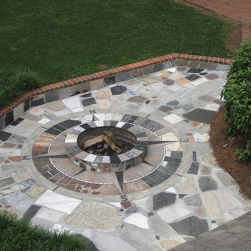 Marble Compass Rose Fire Pit