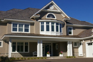 Esempio della facciata di una casa american style