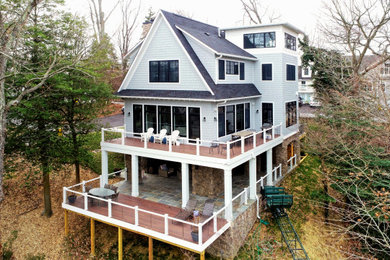 Inspiration for a coastal exterior home remodel in Baltimore